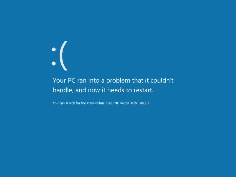 синий экран смерти в Windows 8