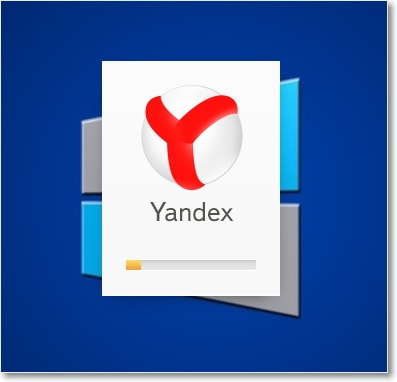 Процесс установки Яндекс.Браузер